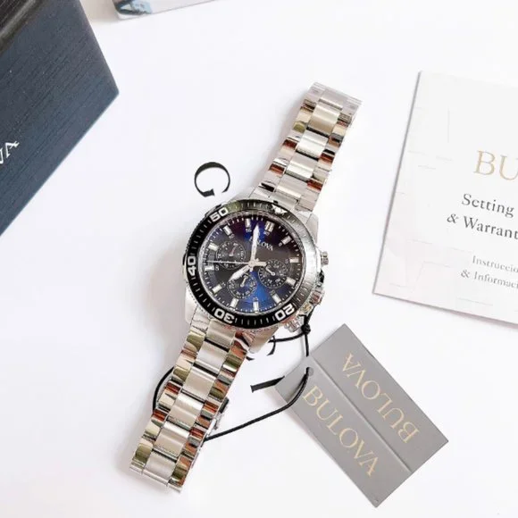 NEW! Bulova Men's Blue Dial 42mm Quartz Watch